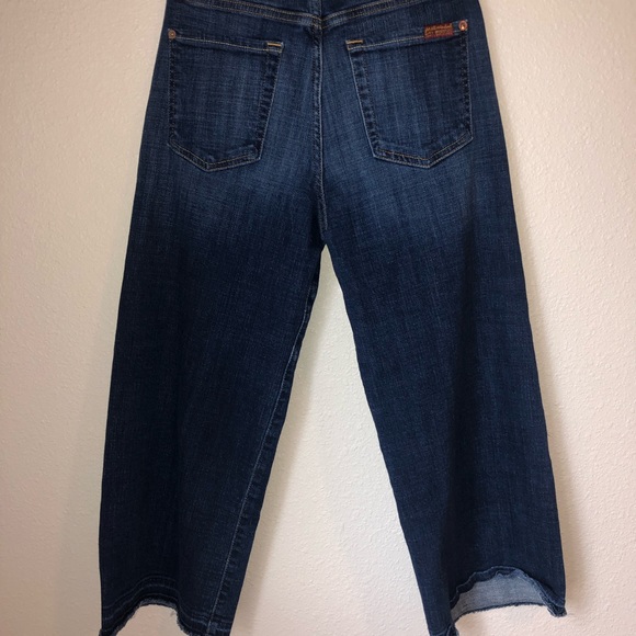 7 For All Mankind Wide Leg Jeans - Picture 2 of 7
